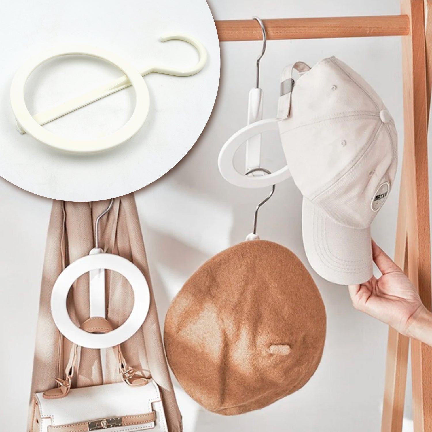 17554 Plastic Circle hanger Hat, Closet, Joint Hanger, Rings Hanger, Hat Storage, Towel, Hanger Hook, Bag Hanger Storage for Wall, Door, Closet, Bathroom (1 Pc) 17554 Plastic Circle hanger Hat, Closet, Joint Hanger, Rings Hanger, Hat Storage, Towel, Hanger Hook, Bag Hanger Storage for Wall, Door, Closet, Bathroom (1 Pc)